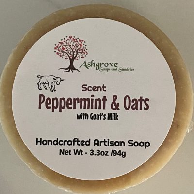 Peppermint Scented Soap with Goat's Milk & Oats